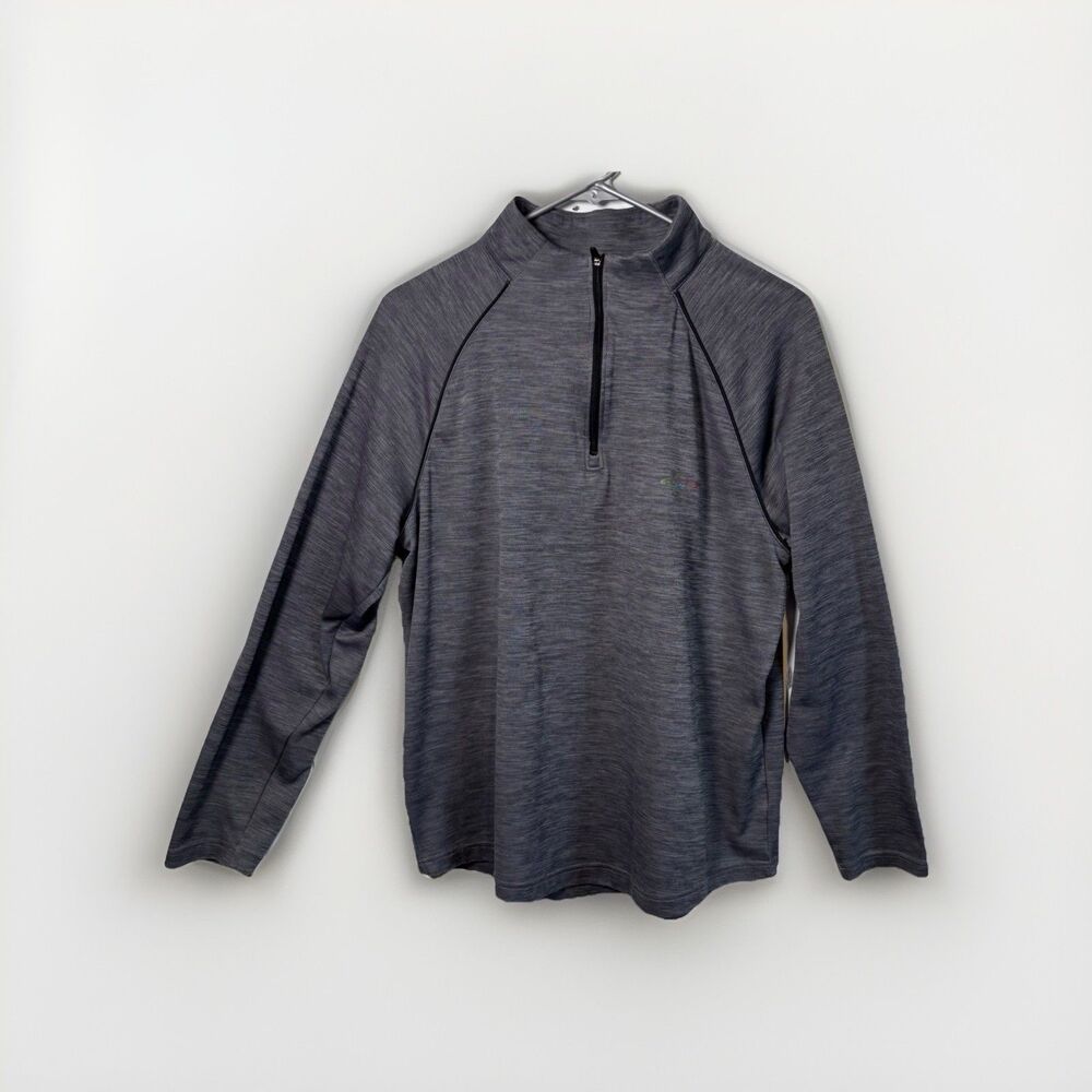Greg Norman Play Dry Men's Sweatshirt Dark Gray  1/4 Zip Long Sleeves, Size M